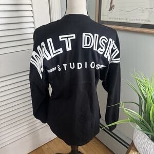 Disney Spirit Jersey Adult XS Black Walt Disney Studios Spellout Mickey Mouse